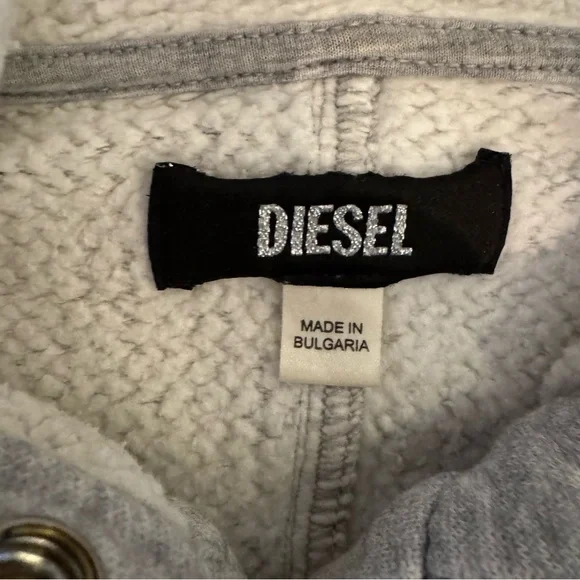 Diesel Gray Textured Jacket comfortable Cabincore-Small - Picture 3 of 9